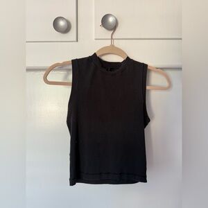 Skims Stretch Cotton Jersey Mock Neck Tank